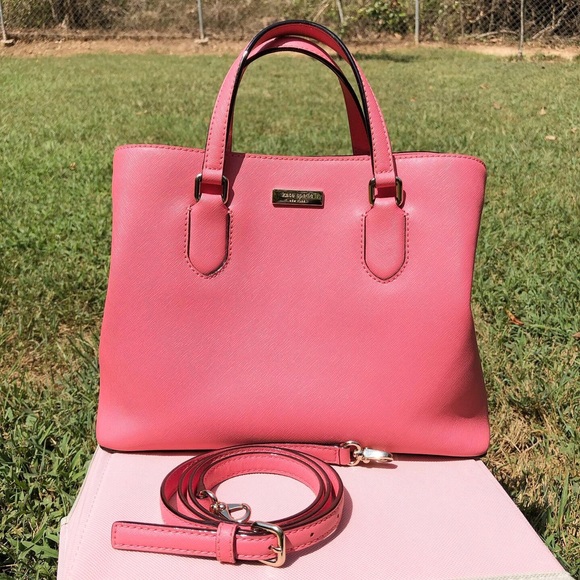 kate spade Handbags - Kate Spade Coral Pink Laurel Way Evangelie Satchel